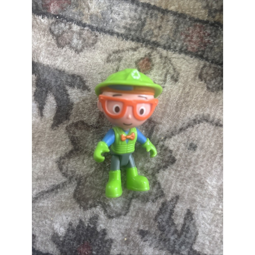 blippi Toy Action Figure Kideo Inc 2019 Recycle Hat Mini Toy 3"